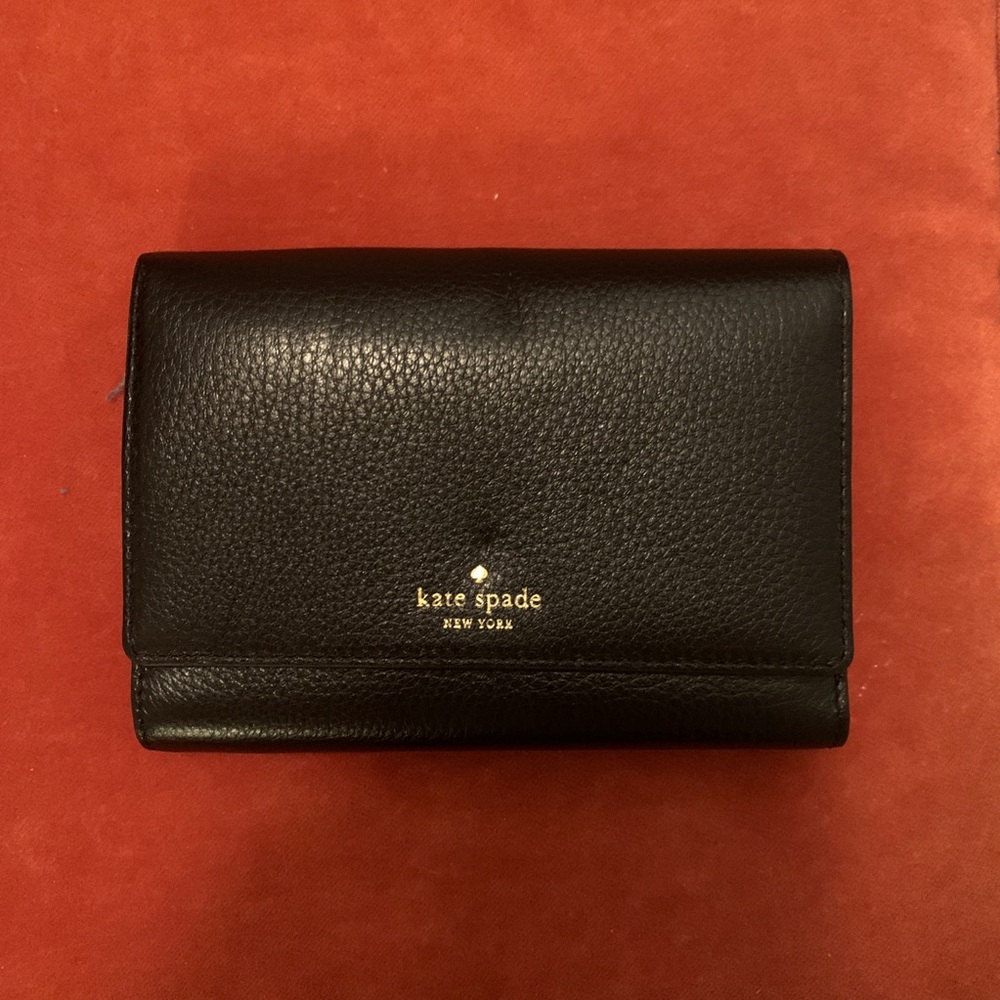 Kate Spade Black Tri-Fold Wallet